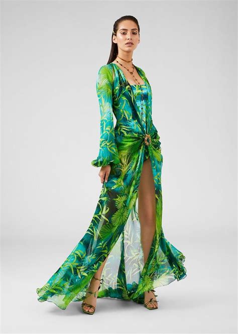 ben affleck green versace dress|versace jungle print dress.